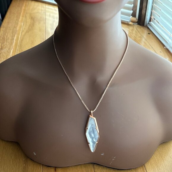 Kendra Scott Lilith Rose Gold Mother of Pearl Necklace - Picture 5 of 5